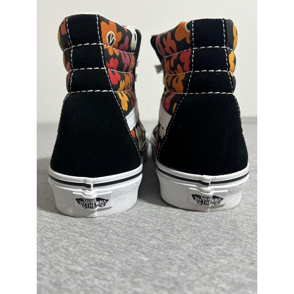 Vans Sk8-Hi Shoes Mens Size 9 Black Floral Multicolor High Top Skate Sneakers - Picture 7 of 16